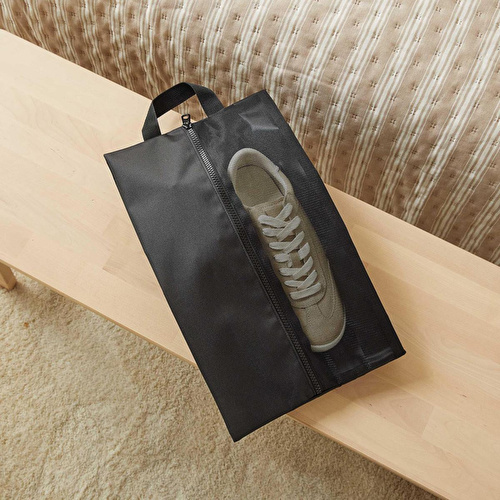 Ocean Home Textile Siyah Renk Fileli Oxford Kumaş Ayakkabı Düzenleyici Taşıma Çantası 22 X 40 X 9 Cm