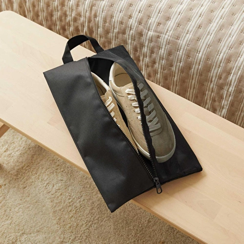 Ocean Home Textile Siyah Renk Fileli Oxford Kumaş Ayakkabı Düzenleyici Taşıma Çantası 22 X 40 X 9 Cm