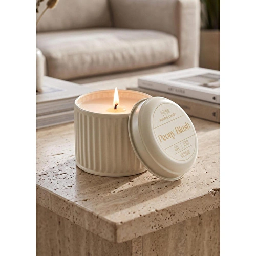 The Mia Calm Peony Blush Kokulu Krem Kapaklı Mum 600 Gr 10