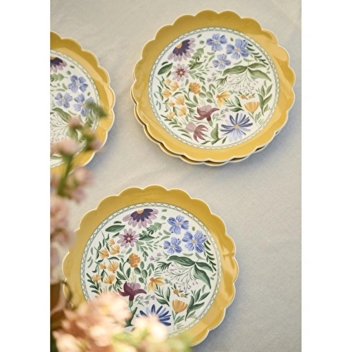Bella Maison Bianca New Bone 6'lı Servis Tabağı Seti (26 Cm)
