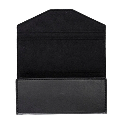 Bloominbag Prisma Noir Black Deri Gözlük Kılıfı – Mıknatıslı Üçgen Tasarım