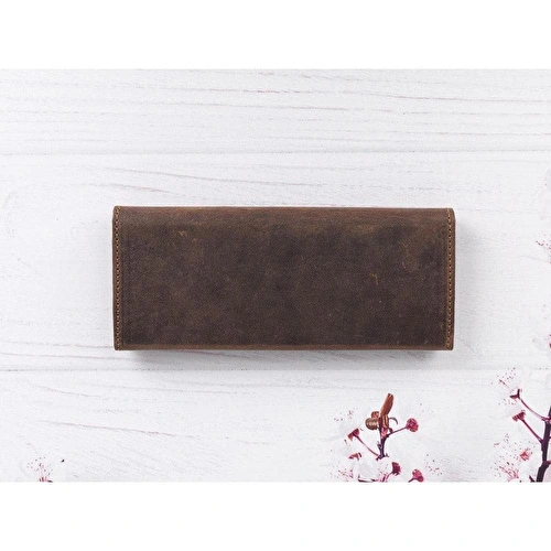 Bloominbag Prisma Saddle Heritage Deri Gözlük Kılıfı – Mıknatıslı Üçgen Tasarım