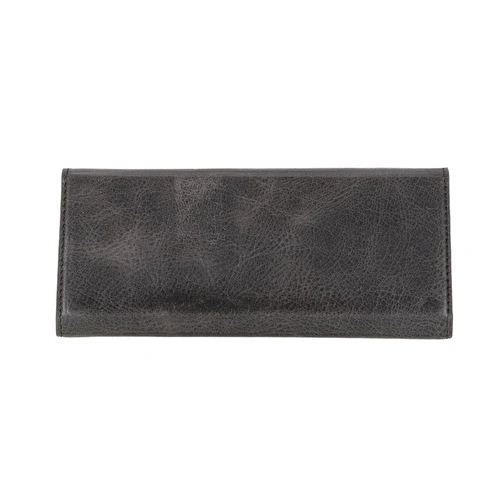 Bloominbag Prisma Charcoal Graphite Deri Gözlük Kılıfı – Mıknatıslı Üçgen Tasarım