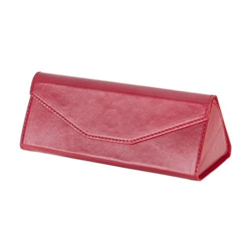 Bloominbag Prisma Dusty Crimson Deri Gözlük Kılıfı – Mıknatıslı Üçgen Tasarım