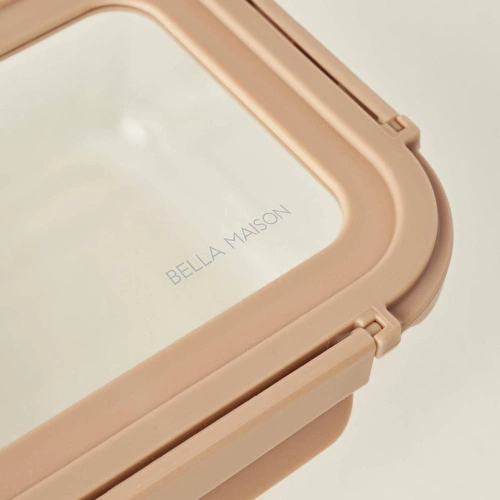 Bella Maison Terra 3'lü Cam Saklama Kabı Seti Bej (370 Cc)