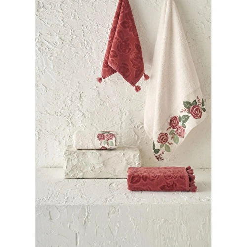 Bella Maison Rose 4 Parça Havlu Seti