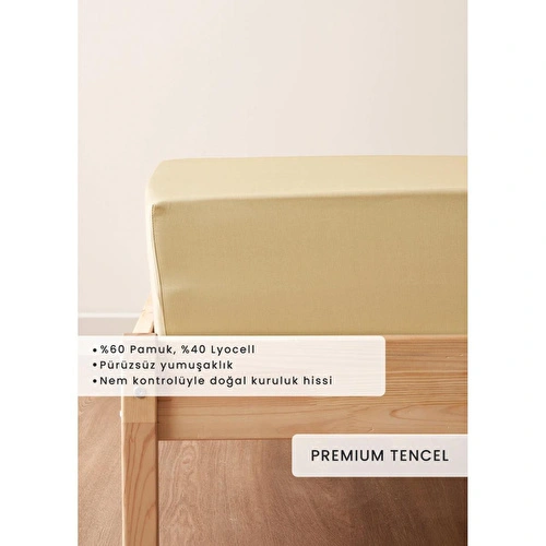 Bella Maison Premium Tencel Çift Kişilik Lastikli Saten Çarşaf (160x200x35)