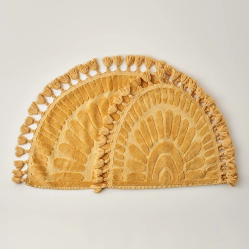 Bella Maison %100 Pamuk Sunshine Paspas Takımı Hardal (60x100-50x60)