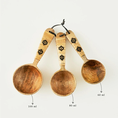 Bella Maison Varna 3'lü Ölçü Kaşığı Seti Naturel (21,5x8,5x5,5 Cm) Naturel