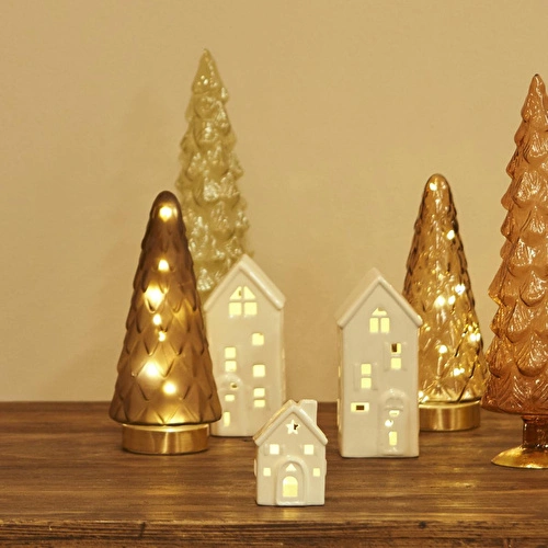 Bella Maison Pine Tree Dekoratif Ledli Aydınlatma Sarı (24 Cm)