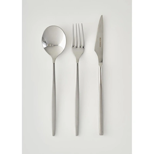 Bella Maison Toscana 18 Parça Yemek Çatal Kaşık Bıçak Seti Silver Silver