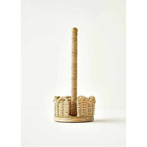 Bella Maison Scallop Kağıt Havluluk Koyu Bej (14x14x33 Cm) Koyu Bej