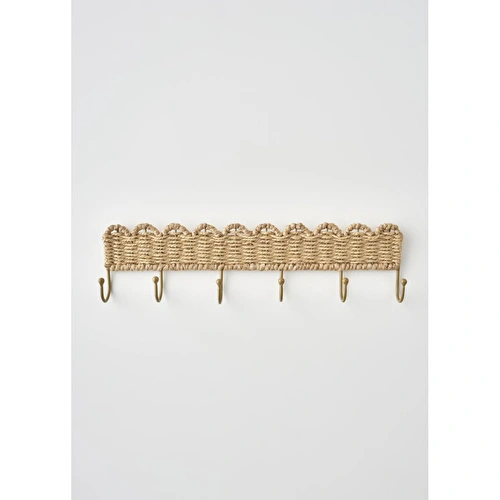 Bella Maison Scallop Dekoratif Askı Bej (46x12x4,5 Cm) Koyu Bej
