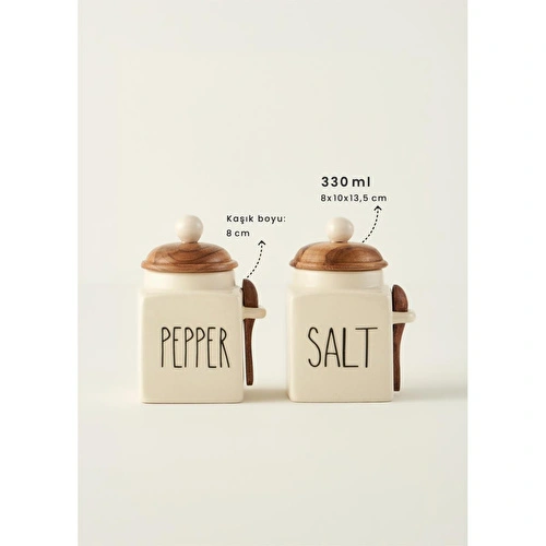 Bella Maison Hygge Seramik 5'li Kavanoz Seti Krem