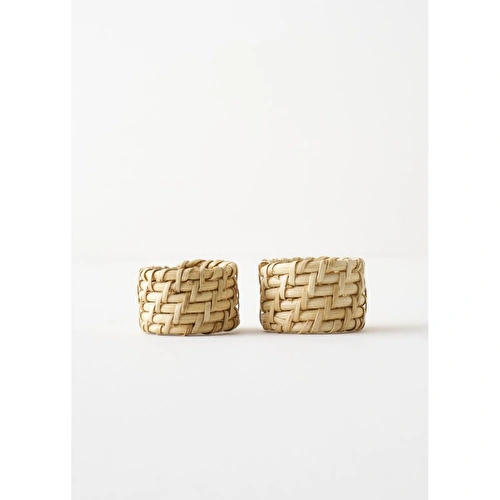 Bella Maison Frida 2'li Peçete Halkası Naturel (4,5x3,5 Cm) Naturel
