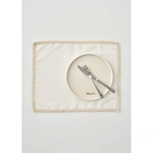 Bella Maison Eloni Kopanakili Amerikan Servis Ekru (35x45 Cm) Ekru