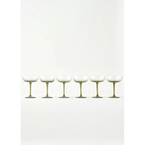 Bella Maison Bubble Martini Kadeh Seti 6'lı Yeşil (220 Cc)