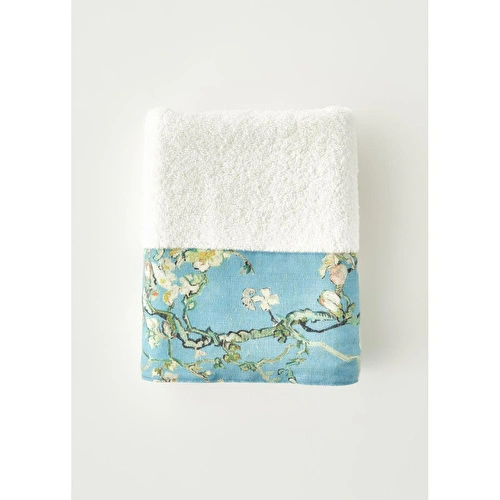 Bella Maison %100 Pamuk Van Gogh Almond Blossom Yüz Havlusu Turkuaz (50x90 Cm)