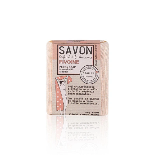 The Mia Mas Du Roseau Peony Scented Herbal Soap | Şakayık Sabunu 100g