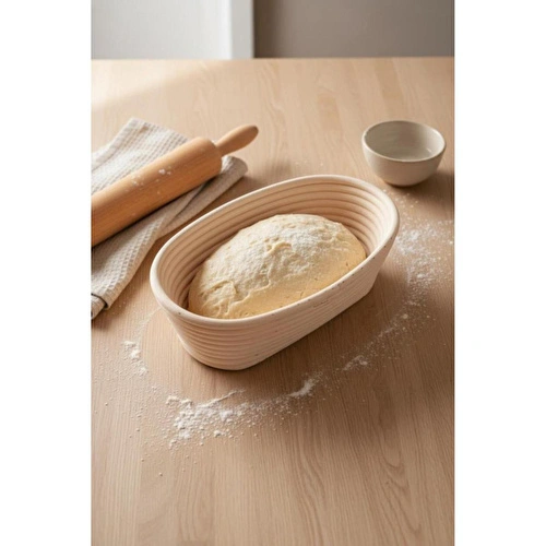 Bambum Puder - Ekmek Mayalama Sepeti Oval 24 Cm