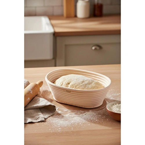 Bambum Puder Ekmek Mayalama Sepeti Oval 21 Cm