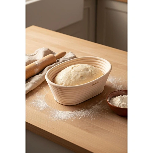 Bambum Puder Ekmek Mayalama Sepeti Oval 21 Cm