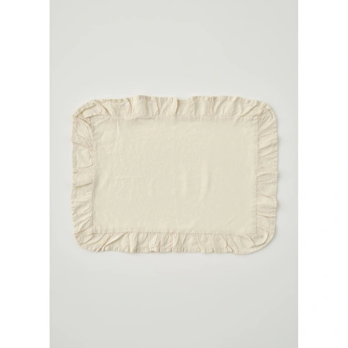 Bella Maison %100 Pamuk Elegance Fırfırlı Amerikan Servis Ekru (35x45 Cm) Ekru