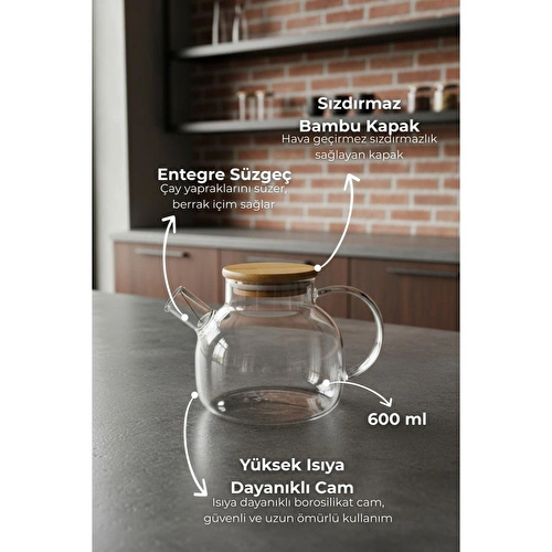 Bambum Taric Cam Demlik 600ml
