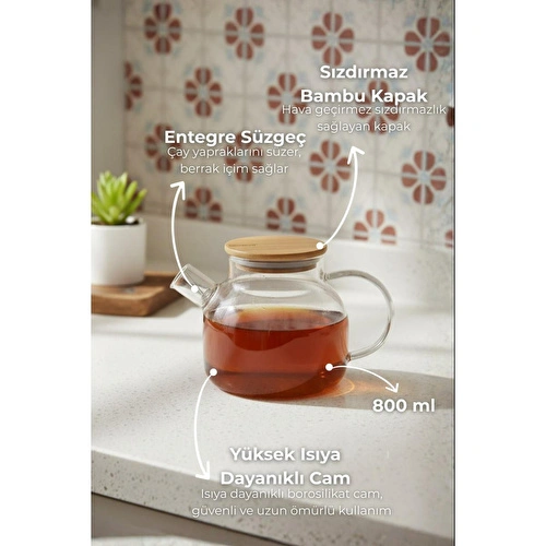 Bambum Taric Cam Demlik 800ml
