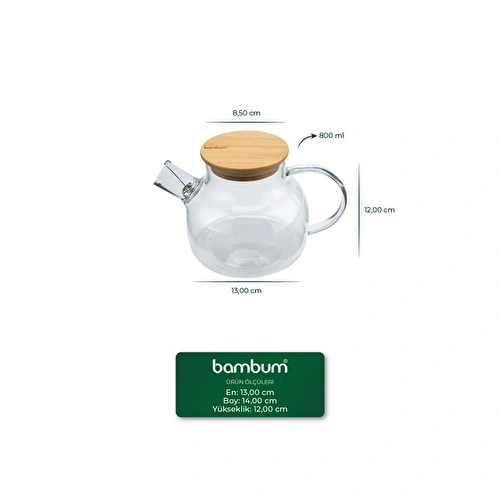 Bambum Taric Cam Demlik 800ml