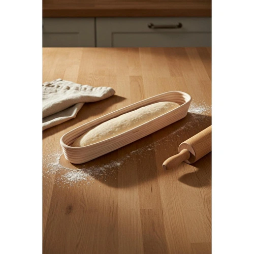 Bambum Puder - Ekmek Mayalama Sepeti Oval 44 Cm