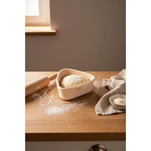 Bambum Puder - Ekmek Mayalama Sepeti Üçgen 16 Cm