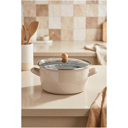 Bambum Lumino Kızartma Tenceresi Bej 22cm Bambum Lumino Kızartma Tenceresi Bej 22cm