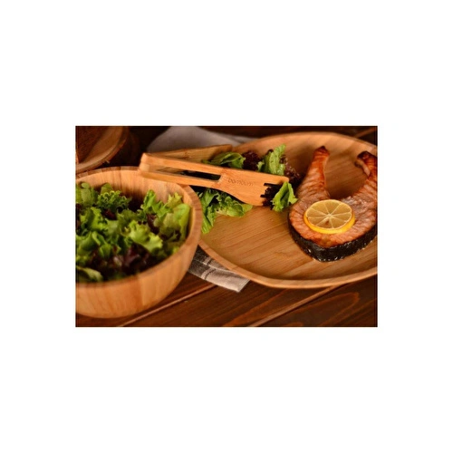 Bambum Puttanesca Maşa - Bambu Servis Maşası 18 Cm