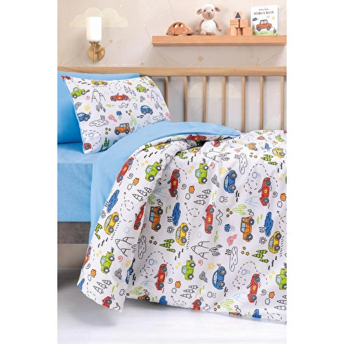 Cotton Box Bebek Nevresim Takımı Scooty Mavi