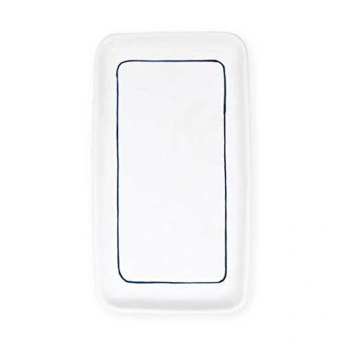 The Mia Pure Banyo Tepsisi Mavi Beyaz 27x15x3 Cm