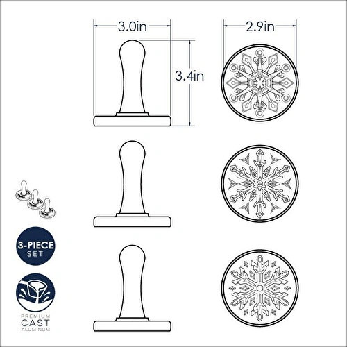 Nordicware Kar Taneleri Kurabiye Baskı Pulları