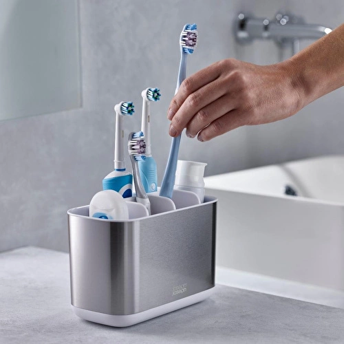 Joseph Joseph 2 Li Sıvı Sabunluk Ve Lavabo Düzenleme Seti - Beyaz Çelik