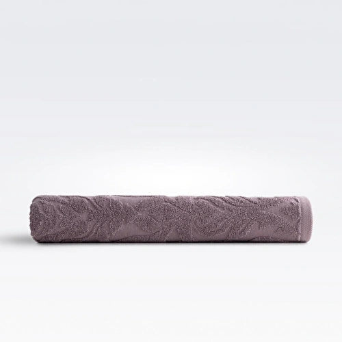 Green Black Serena Banyo Havlusu %100 Pamuk Jakarlı Koyu Mor 80x150 Cm