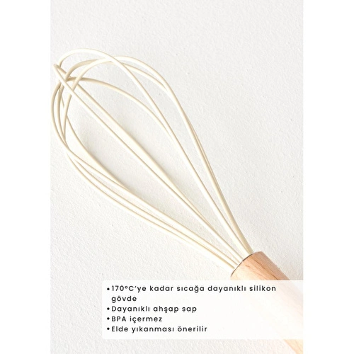 Bella Maison Olivia Silikon Çırpıcı Krem (24x6,5 Cm) Krem