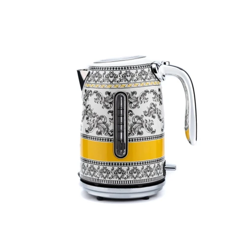 Berghoff Gem Royal Margery 1.7 Litre Sarı Siyah Desenli Su Isıtıcısı