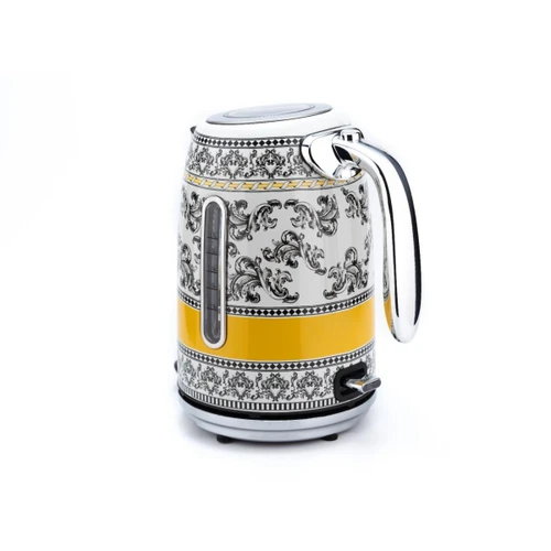 Berghoff Gem Royal Margery 1.7 Litre Sarı Siyah Desenli Su Isıtıcısı