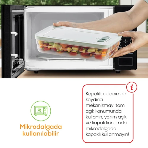 Vienev 6'lı Ayarlı Sebze Ve Meyve Saklama Kabı Mint 2x(2,5-3,8-5 Li̇tre)