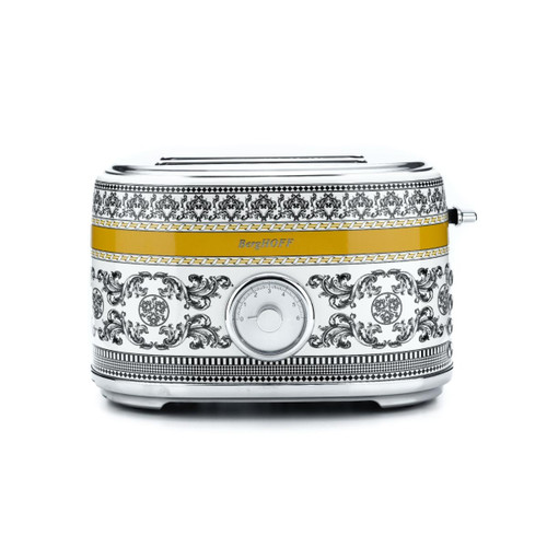 Berghoff Gem Royal Margery Siyah Sarı Desenli İki Dilim Ekmek Kızartma Makinesi