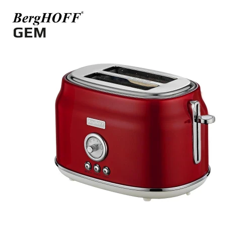 Berghoff Gem Retro Kırmızı İki Dilim Ekmek Kızartma Makinesi