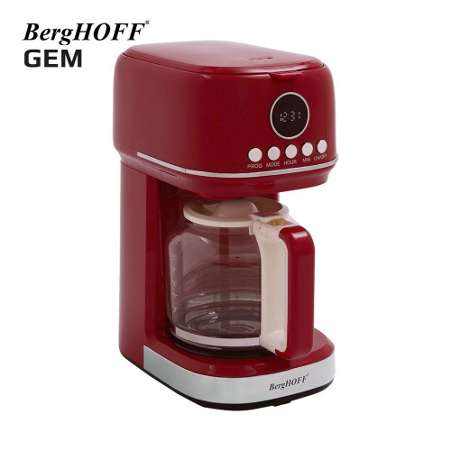 Berghoff Gem Retro 15 Bardak Kırmızı Filtre Kahve Makinesi