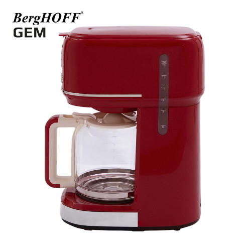 Berghoff Gem Retro 15 Bardak Kırmızı Filtre Kahve Makinesi