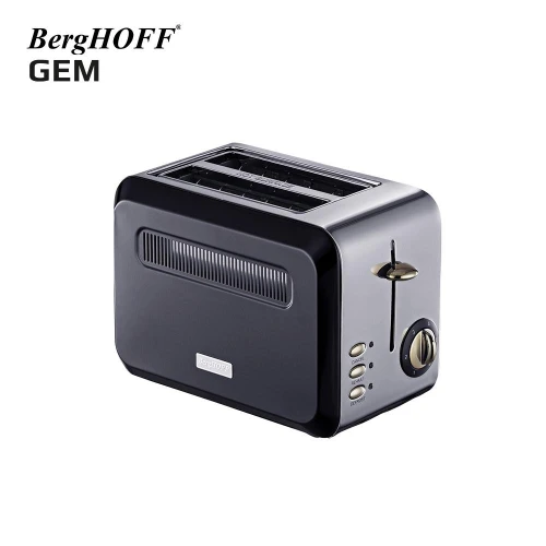 Berghoff Gem Titan 1.7 Litre Parlak Gümüş Siyah İki Dilim Ekmek Kızartma Makinesi