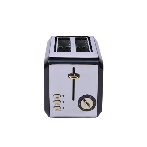 Berghoff Gem Titan 1.7 Litre Parlak Gümüş Siyah İki Dilim Ekmek Kızartma Makinesi