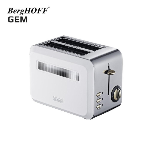 Berghoff Gem Titan Parlak Gümüş Beyaz İki Dilim Ekmek Kızartma Makinesi